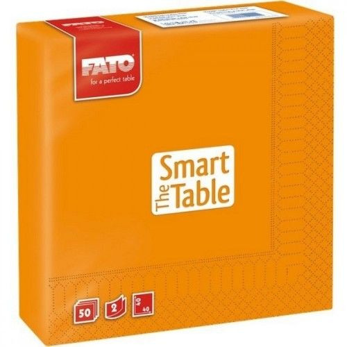 Lucart Fato Smart Table narancssárga szalvéta 33x33, 1/4 hajtású, 2r., 50lap/cs., 24cs./kart.